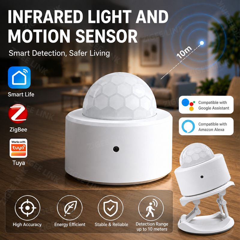 Home Improvement Hardware - Sensor de Movimento PIR ZigBee 3.0