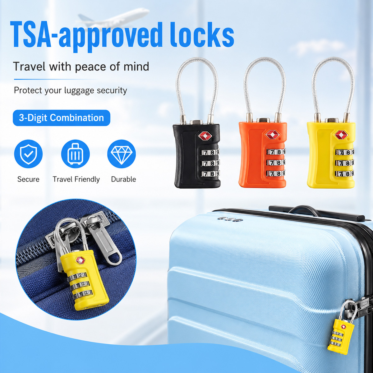 Cadeado de Bagagem Aprovado pe - Home Improvement Hardware avaliação e preço