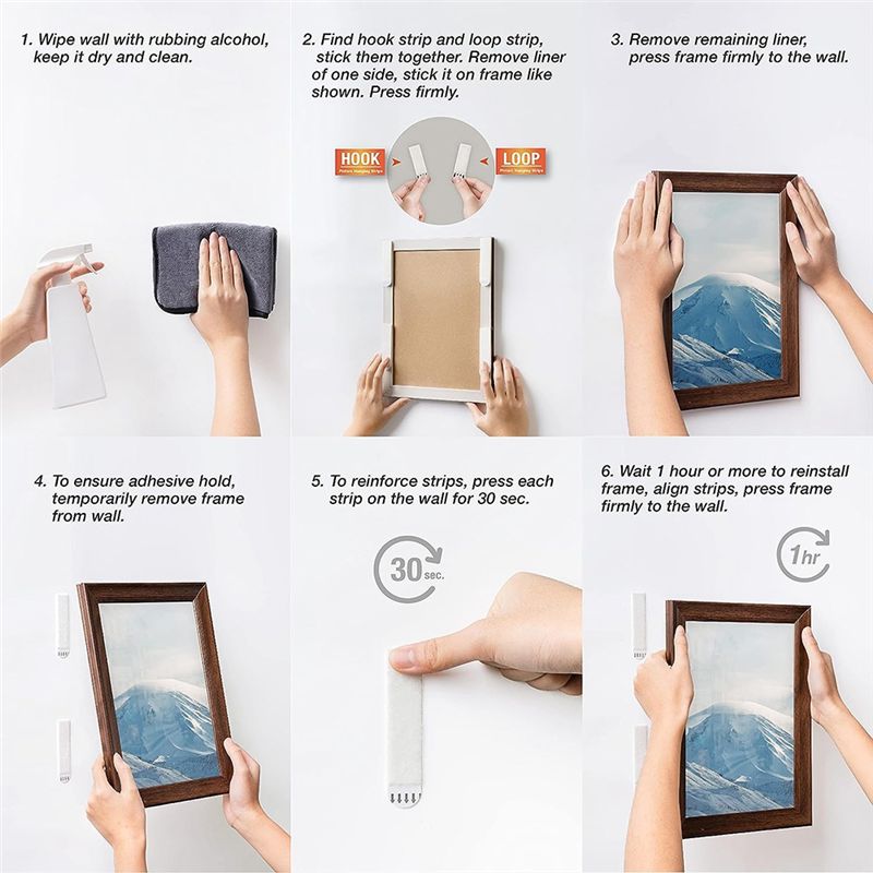 A03E-20 Pares (40 Tiras) de Ti - Picture Hanging Strip avaliação e preço